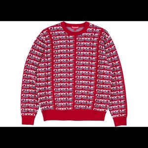 New Supreme Repeat Sweater Red (Men’s Large)